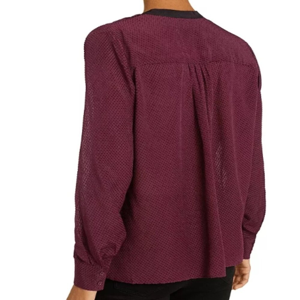 REISS Mackenzie Ruffled Long Sleeve Top - Picture 5 of 5